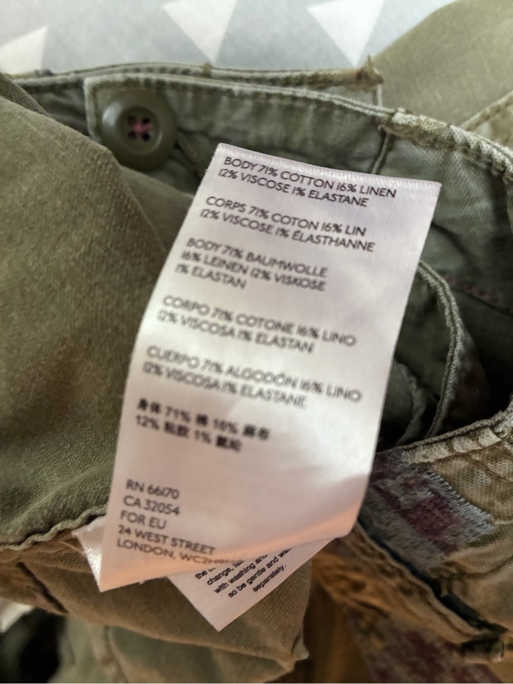 Olive green pants with needlepoint detail by Anthropologie size 29 - Picture 5 of 5